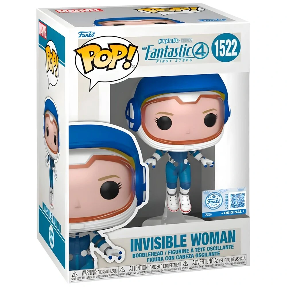 Funko POP! Marvel: Fantastická Čtyřka - Neviditelná Žena (Invisible Woman) Sběratelská Vinylová Figurka