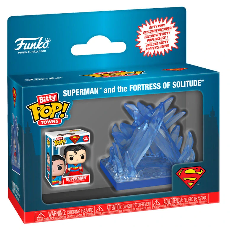 Bitty POP! Town DC Comics – Superman: Fortress of Solitude Sběratelské Diorama v Akrylovém Pouzdře