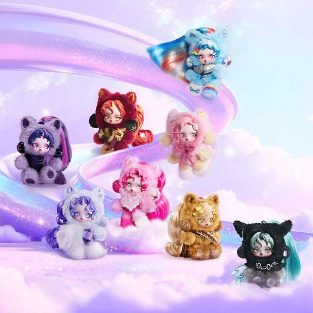 POP MART SkullPanda My Little Pony - Plyšový Přívěsek Blind Box