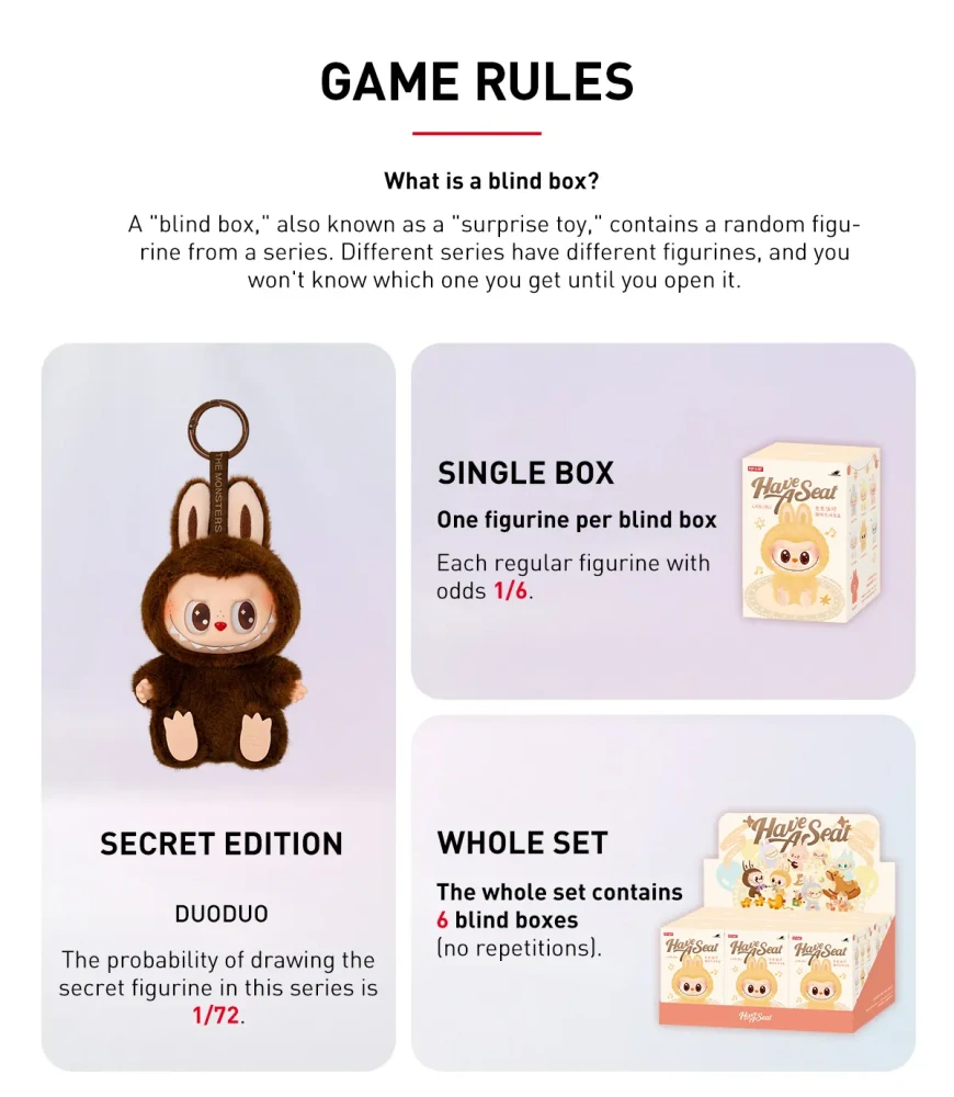 Labubu THE MONSTERS - Have a Seat - BLIND BOX
