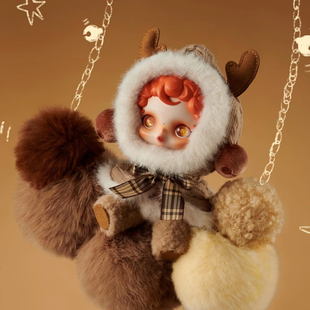 POP MART SkullPanda Winter Symphony – Plyšový Přívěsek Blind Box 13–15 cm