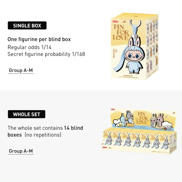 Labubu THE MONSTERS - Pin for Love - BLIND BOX A-M